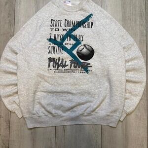 vintage‎ Hanes sweatshirt  1994 California Community College MEN SIZE XL